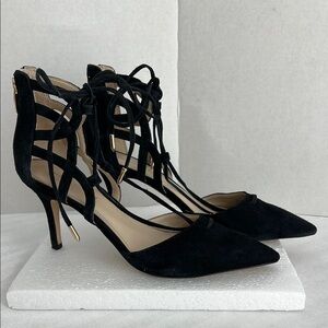Marc Fisher Black Strappy Heels Sz 7M $15.